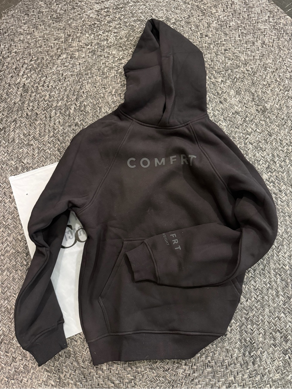COMFRT Black Logo Pullover Hoodie - Picture 2 of 2
